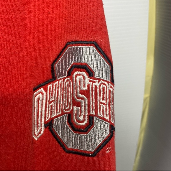 Vintage Ohio State Pro Player Hoodie - Large Red Cotton Blend - Picture 3 of 5